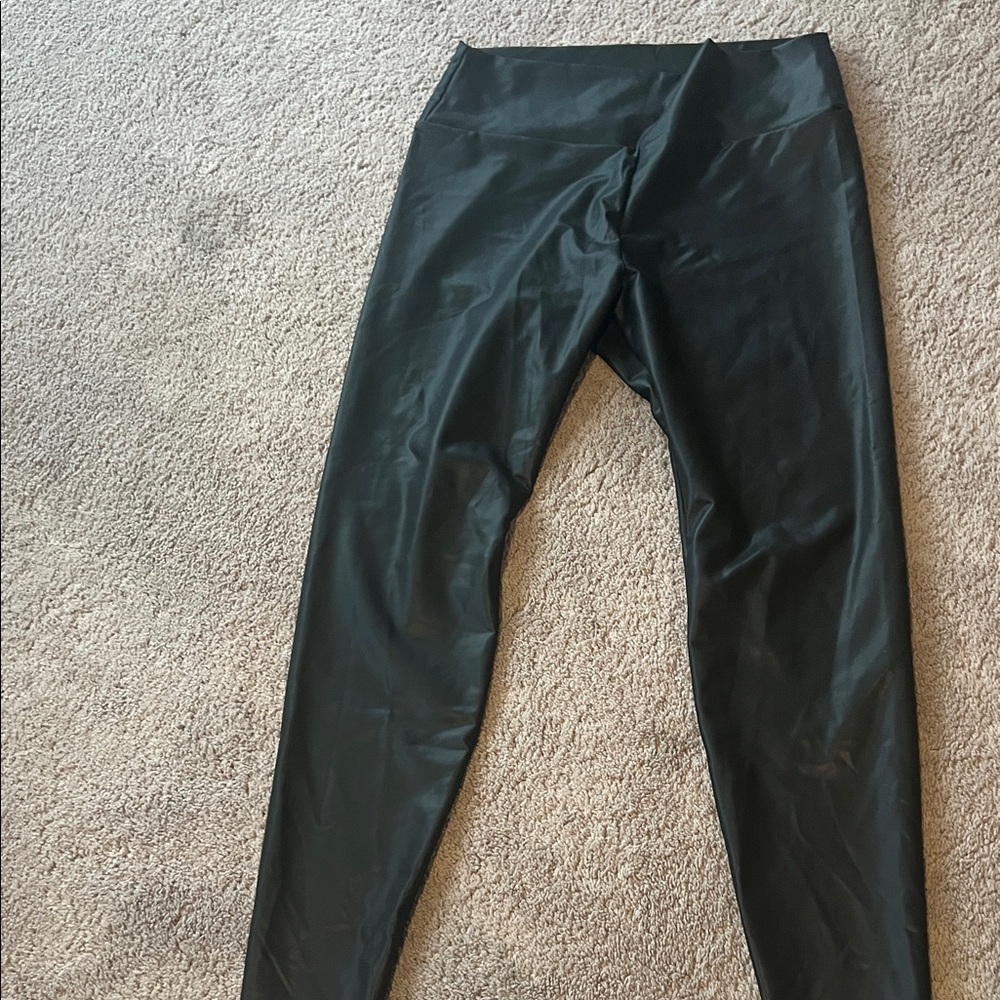 Black Faux Leather Leggings